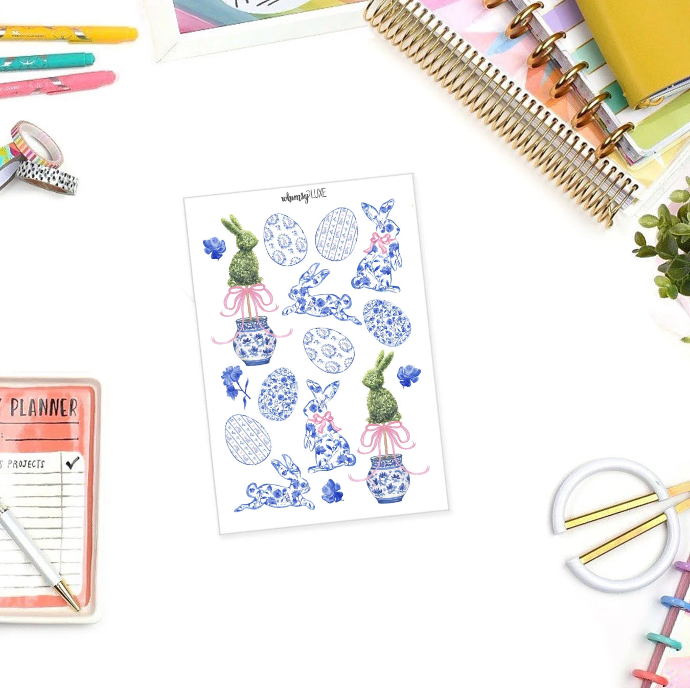 Toile Bunnies Sticker Sheet