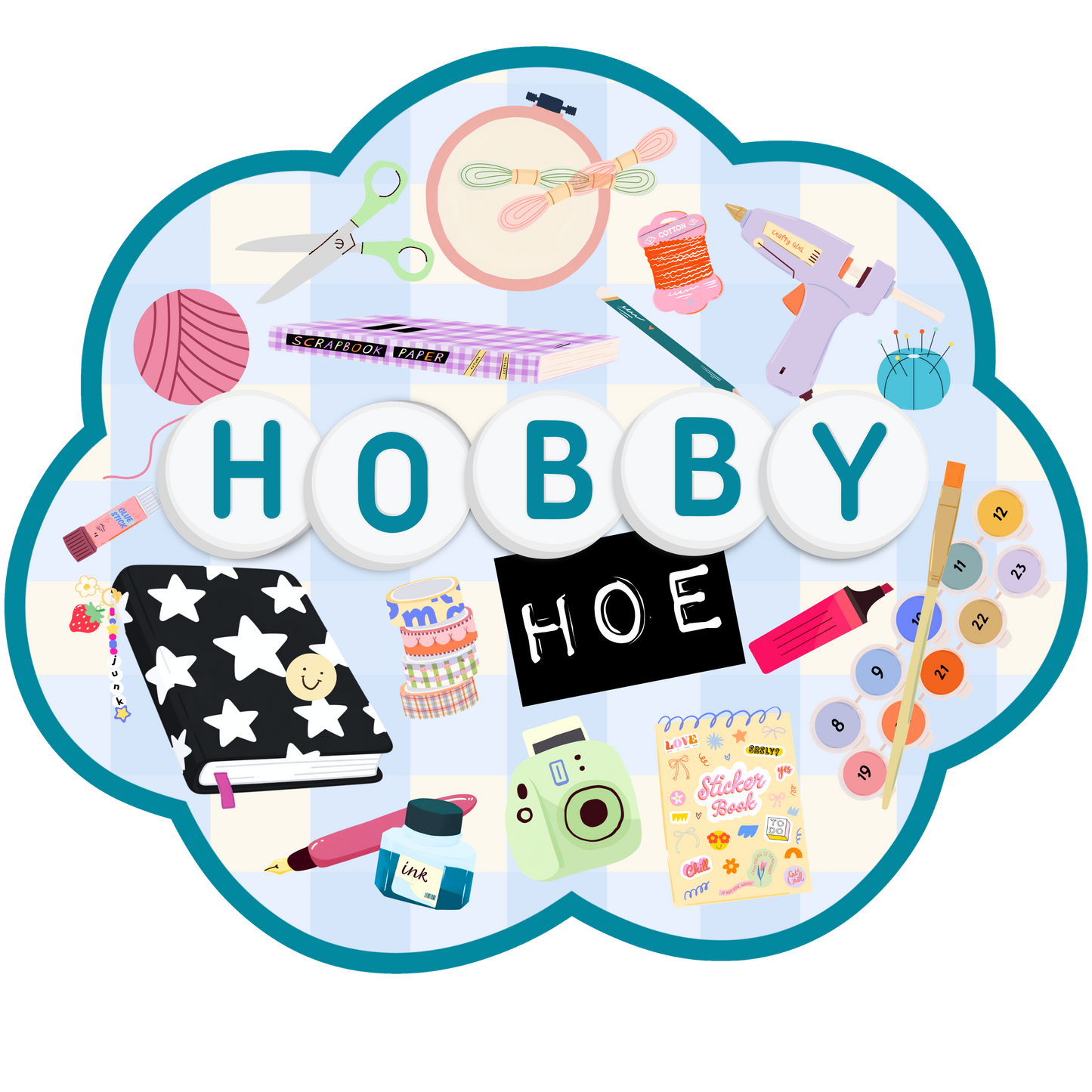 Hobbie Hoe Die Cut Sticker