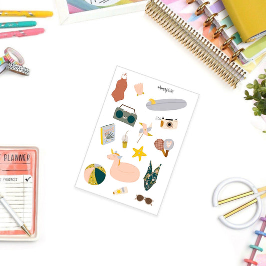 Beach Babe-  Summer Planner Stickers