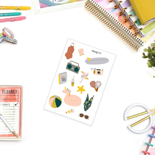 Beach Babe- Summer Planner Stickers