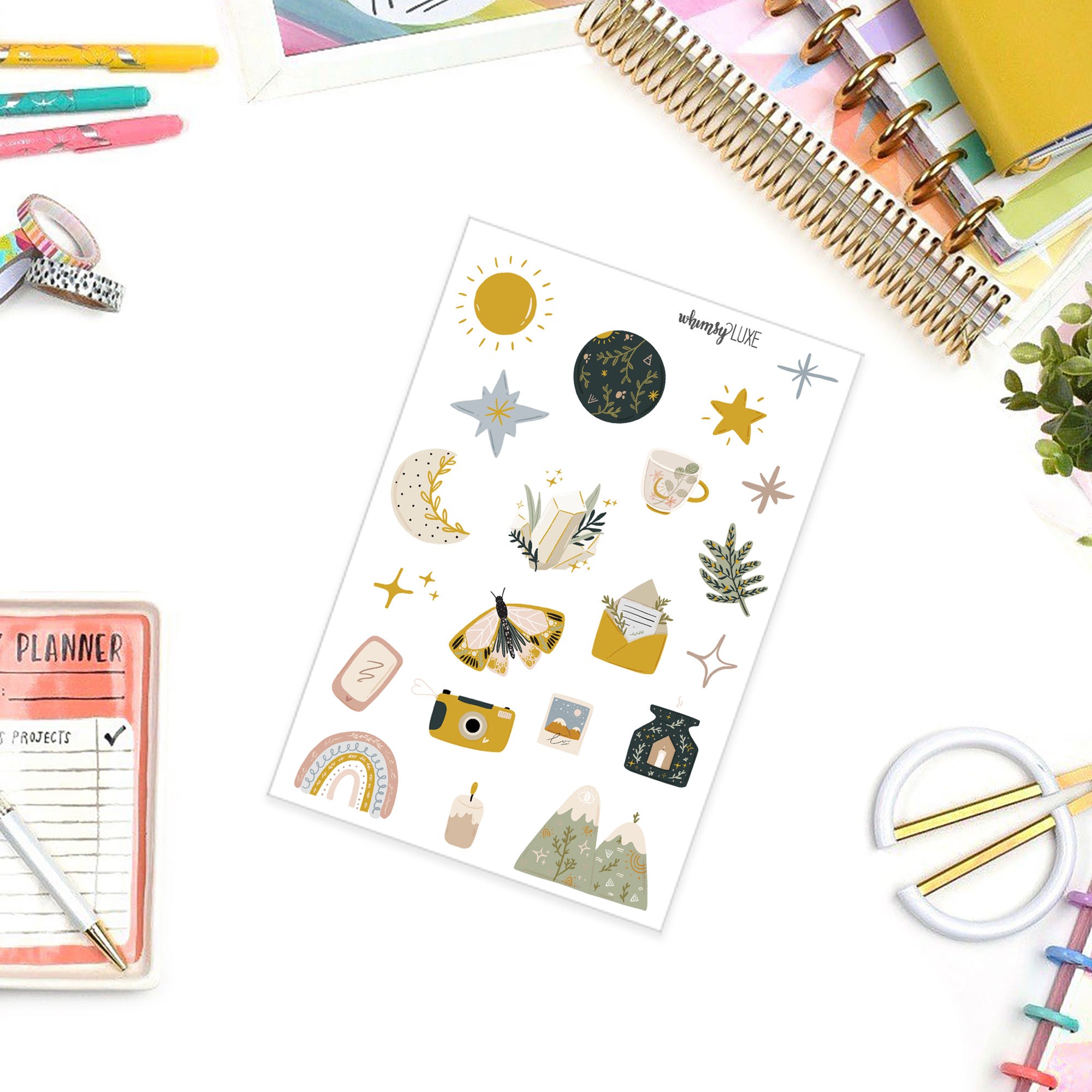 Wanderlust Boho Planner Stickers Whimsyluxe