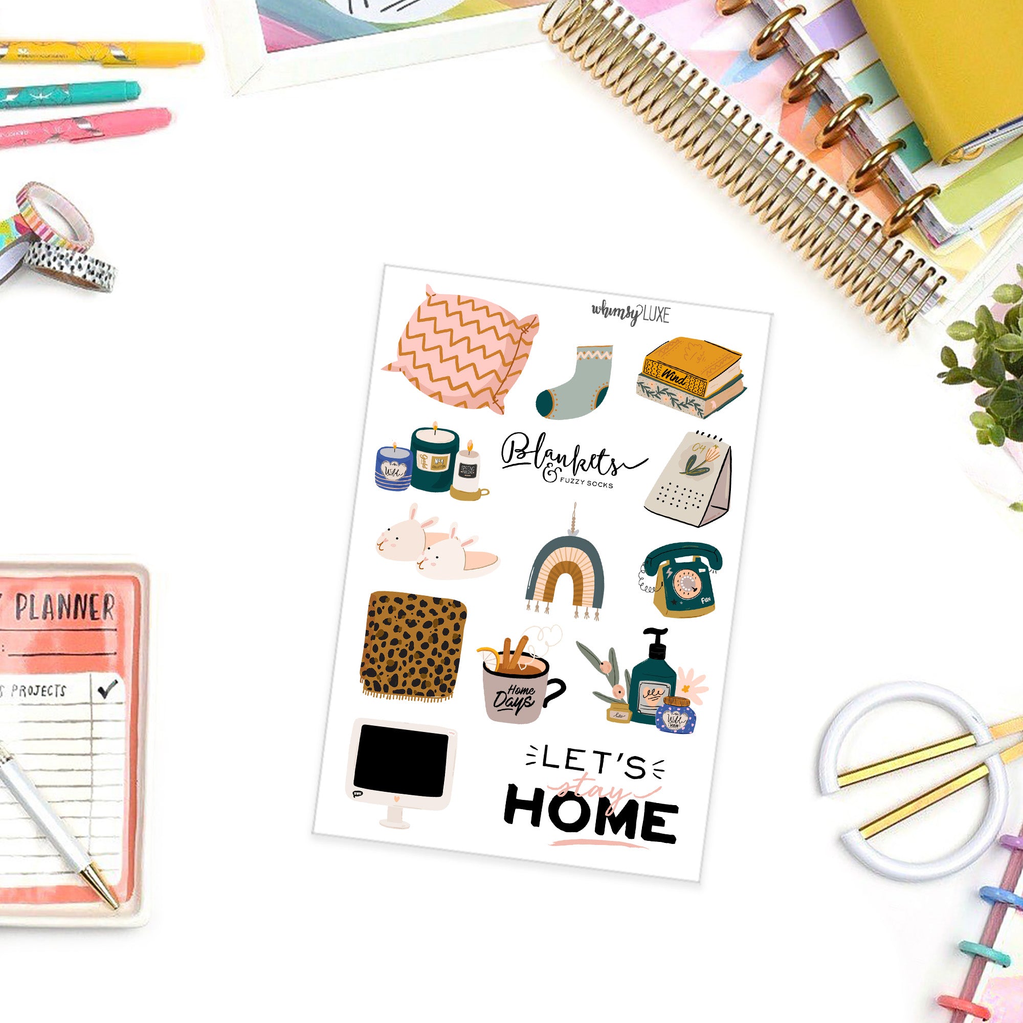 Stay Home- Home Planner Stickers – Whimsyluxe