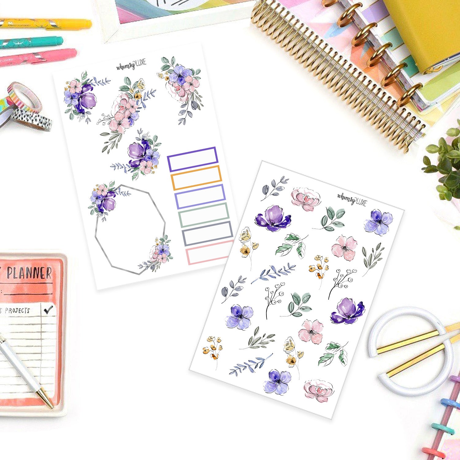 Lilac Dream - Purple Floral Planner Stickers – Whimsyluxe